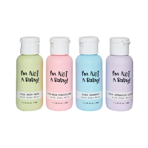 Reiseset für Kinder: Shampoo, Conditioner, Body Wash & Lotion